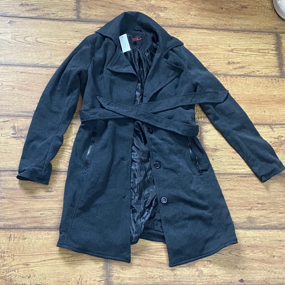 Yoki Gray Trench Coat